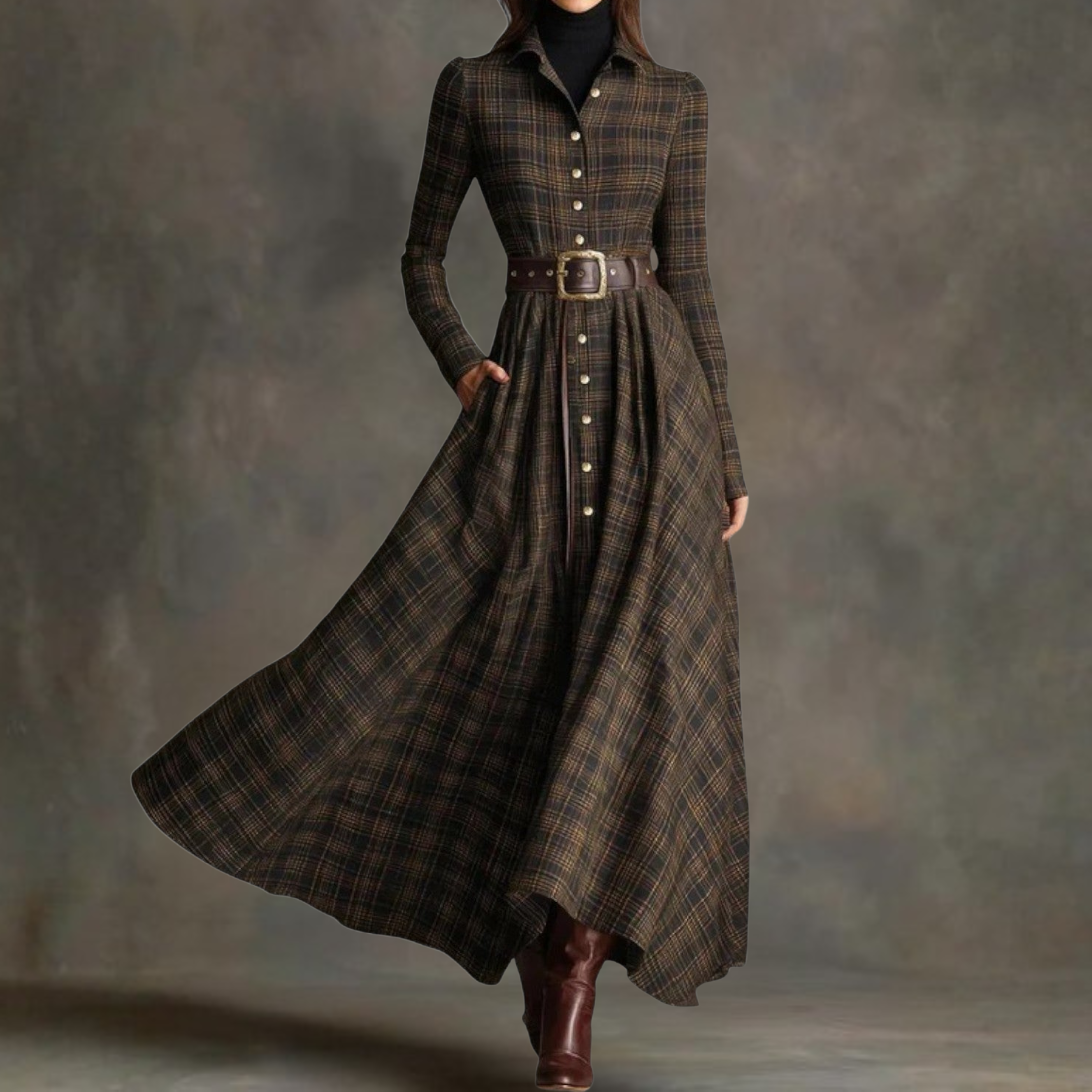 Lunori™ | Abito camicia maxi Sara