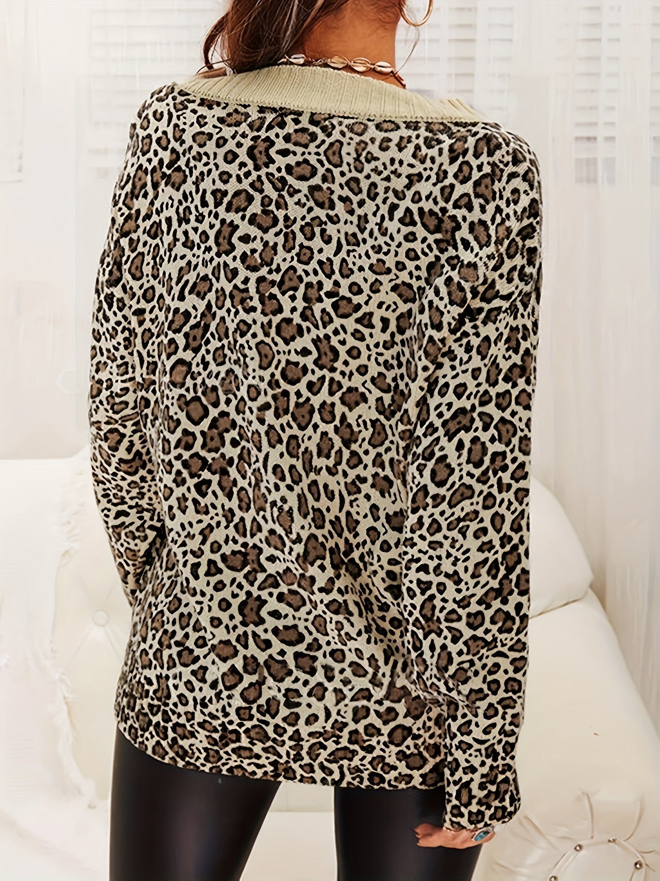 Lunori™| Maglione V-Neck Leopardato