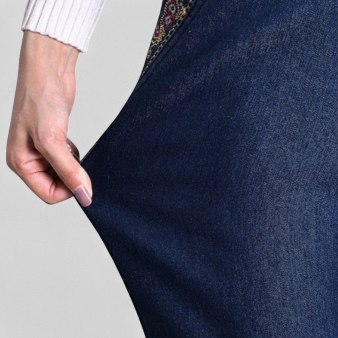 Lunori™| Jeans da donna con tasche laterali e vita elastica