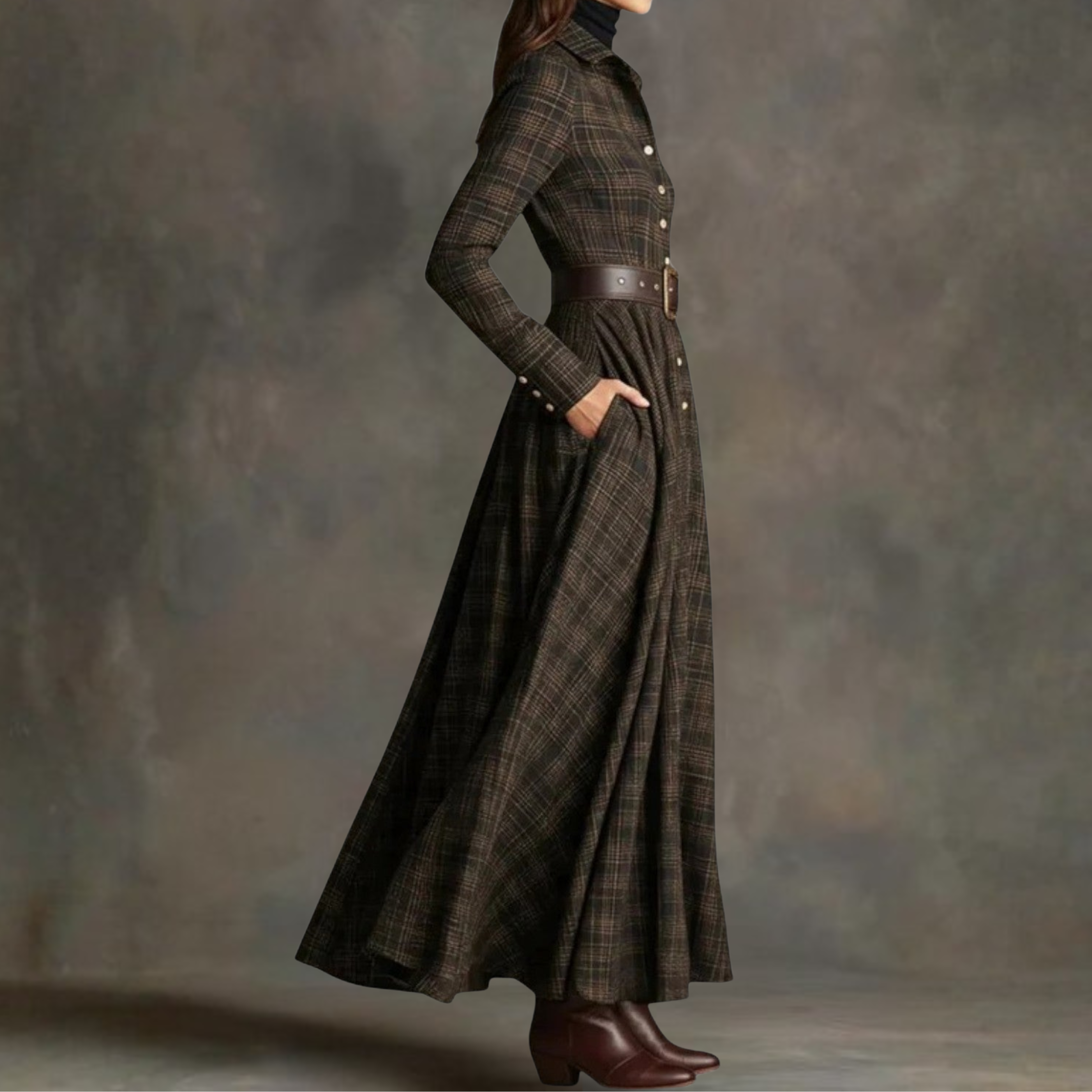 Lunori™ | Abito camicia maxi Sara