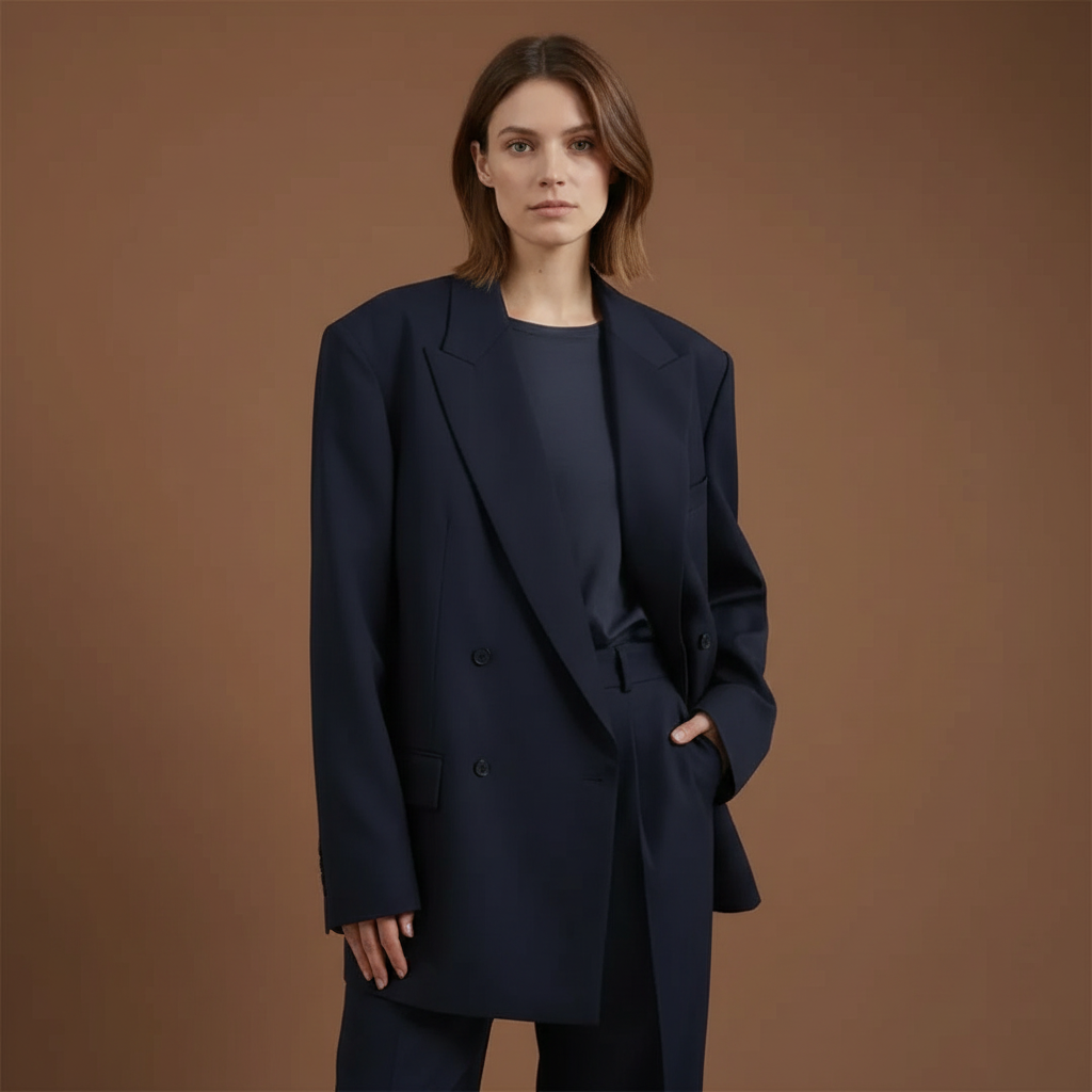  Lunori™| Blazer Doppiopetto Blu Navy