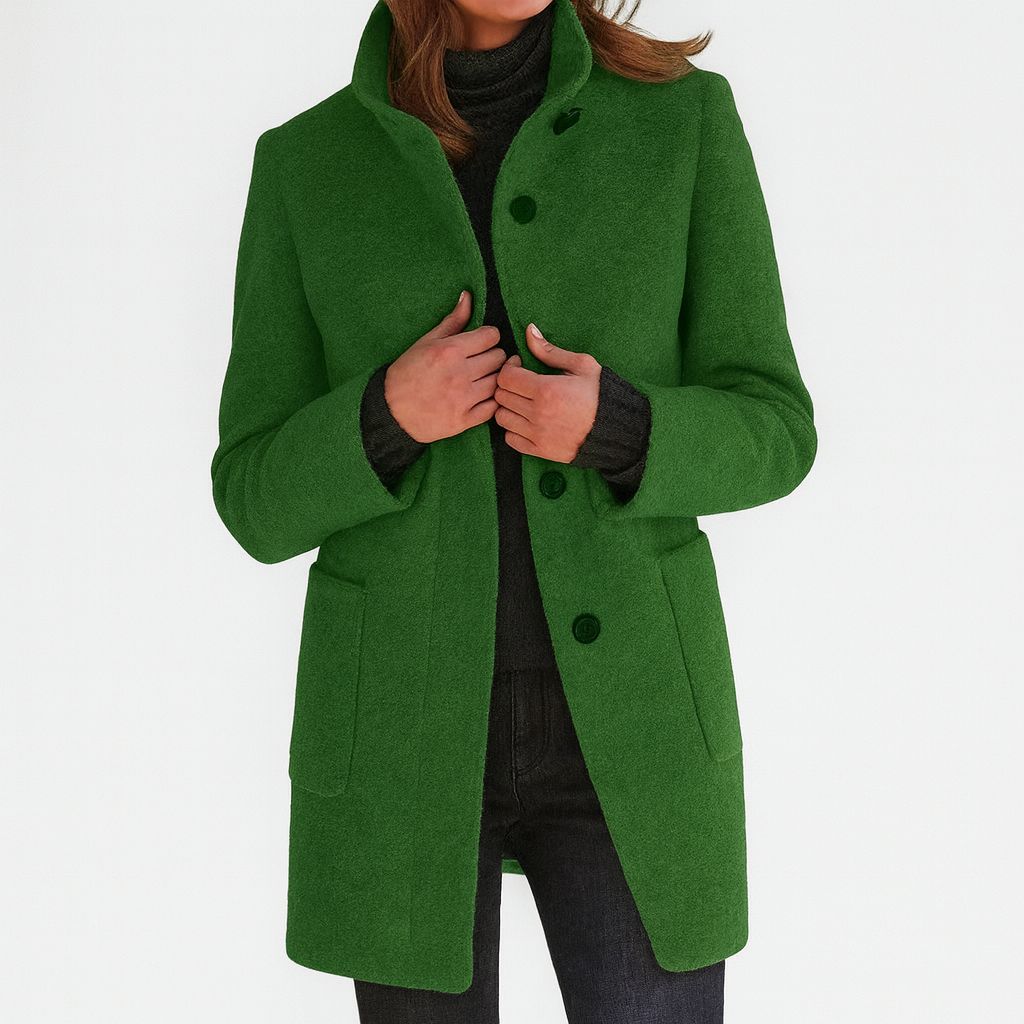 Lunori™ | Cappotto in misto lana con colletto alto