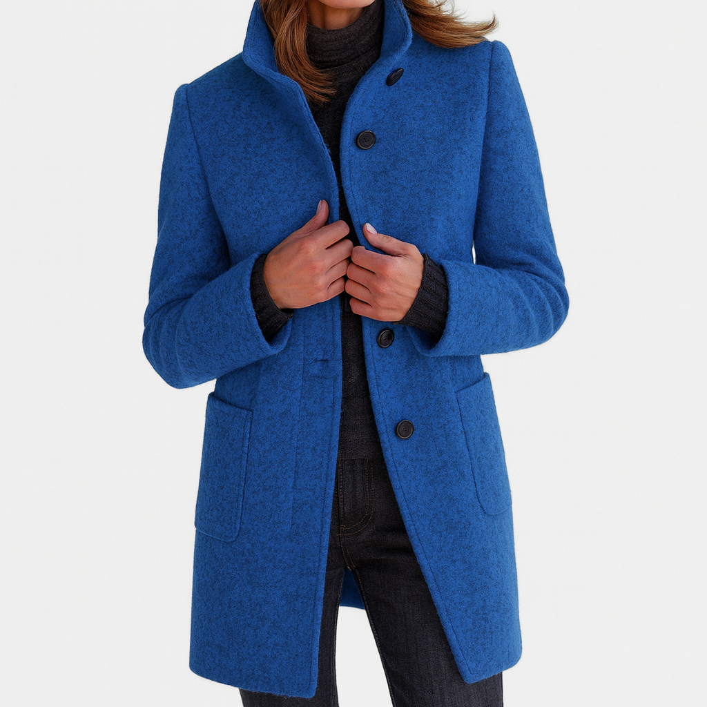 Lunori™ | Cappotto in misto lana con colletto alto